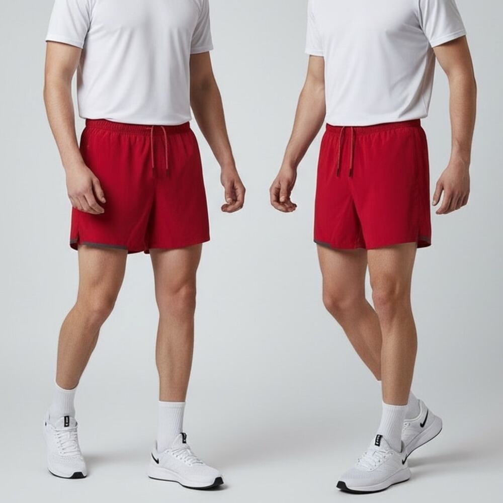 Lululemon Surge Short 5" Lot of 2 Men's Sz M Cranberry Red Lined Swift Running
